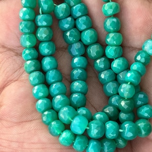 Perle di calcedonio criso di qualità AAA, 8-5 mm, filo da 7" Perle ovali lisce Pietre semipreziose sciolte di calcedonio blu fuoco,