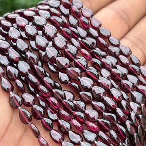 Granato rosso autentico, perle a forma di pera, gemme sciolte di granato rodolite per gioielli, in SALDO 75% di sconto - ,