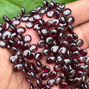 Perline di qualità AAA+, perline di granato rodolite, perline di pietra preziosa da 10'' pollici, perline lisce,
