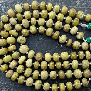 Perline NUATURAL Green Emperor RONDELLE Forma Autentica Pietra Liscia, Pietra Sfusa Creazione di Gioielli Pietra Preziosa, Perline