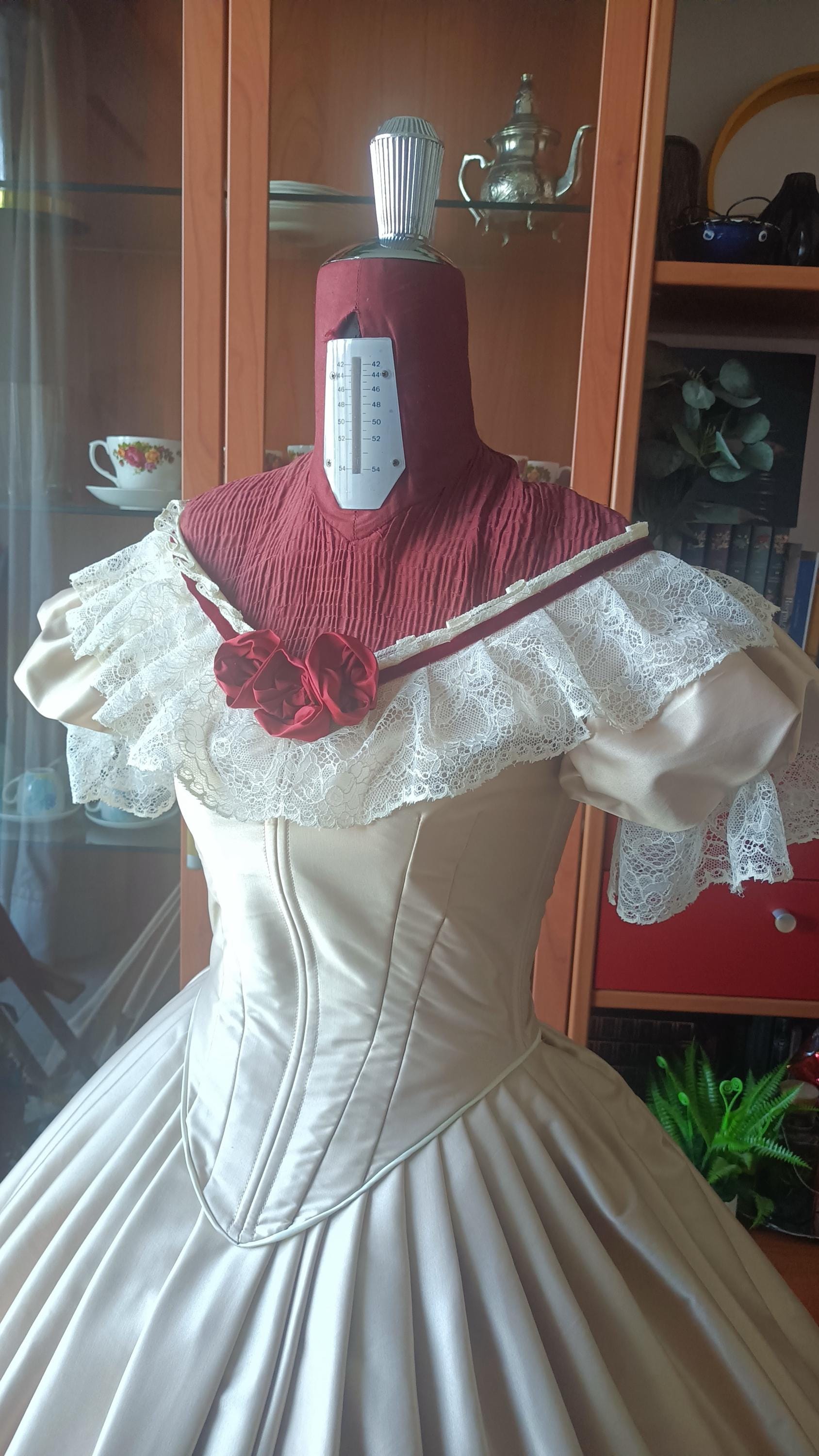 Victorian 1860s Ball Gown, Romantic Historical Costume, Custom Made Dress -  Etsy