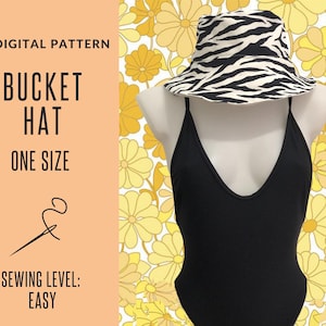 DIY Bucket Hat, Pdf sewing pattern, Beach hat, accessories sewing pattern