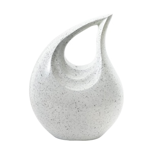 Premium witte Teardrop Urn voor menselijke as - Cremate Urn voor volwassenen - Volwassen Cremate Urn voor menselijke as met temperatuurcontrolepunt