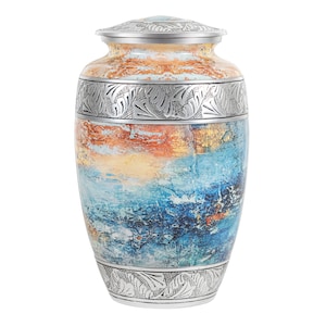 Urn For Human Ashes , Cremate Urn , Urn For Ashes , Adult Cremate Urn Multi Colored Cremate Urn For Adult