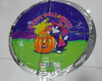 Lisa Frank Rare Design Halloween Foil Mylar Balloon One sided 18 inch