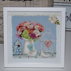 Gift for Mother&#39;s Day Decoration Shabby Chic Decoration Flowers Napkin Technology Decoration Wall Pictures Pictures Gifts Wedding Birthday