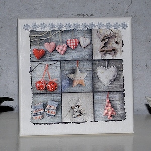 Image Noël Hiver Avent Décoration Noël Vintage Shabby Chic Coeurs Découpage Décoration de Noël Cadeaux Femmes vente