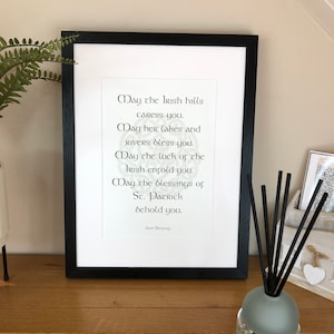 Irish Blessing May the Irish Hills Caress You  Irish Themed Blessings  Proverbs and Limericks  Prints by  With Love  Irish Poster Prints