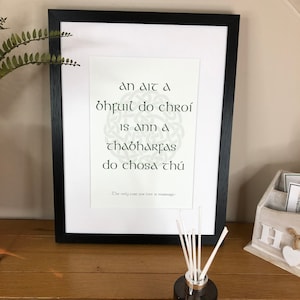 Irisches Sprichwort The Only Cure for Love is Marriage Irish Themed Word Art Poster Print von Irland With Love Blessings Proverbs Limericks