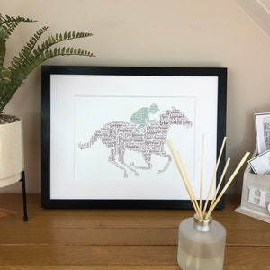 Irland Irish Horse Racing irisch thematisches Wort Kunst Poster irischer Druck von Irland mit Liebe