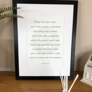 Irish Blessing  May God Give You For Every Storm  Irish Themed Word Art Poster Irish Print by Ireland With Love  Irish Poster Prints