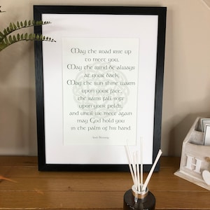 Irish Blessing  May the Road Rise Up to Meet You  Irish Themed Word Art Poster Irish Print by Ireland With Love   Irish Poster Prints