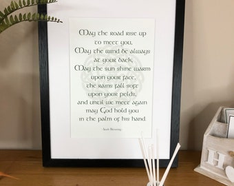 Irish Blessing  May the Road Rise Up to Meet You  Irish Themed Word Art Poster Irish Print by Ireland With Love   Irish Poster Prints