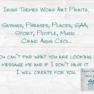Cavan GAA Irish Themed Word Art Poster Print by Ireland With Love Printed in sizes A5 A4 and A3 offered as print only, framed or matted with all the Cavan GAA clubs listed in the Cavan colours in the shape of county Cavan this print can also be personalised