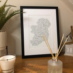 Irisches Poster What s the Craic Karte Wand-Kunst-irischer Druck mit Sprüchen und Sätzen aus ganz Irland Irisches Geschenk kann personalisiert werden