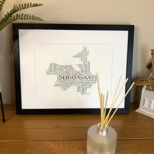 Irish Prints Sligo GAA Irish Themed Word Art Poster Print  can be personalised  Irish Gifts  Irish Wall Print