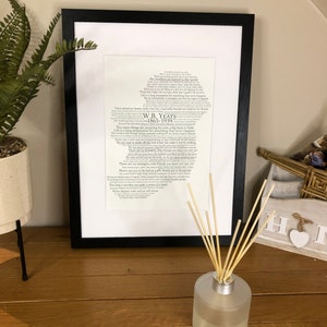 Irisches Poster WB Yeats Zitate Landkarte von Irland Wand Kunst Druck Irischer Druck Irische Sprüche irisch im Herzen irisches Wort-Kunst-Poster-Druck