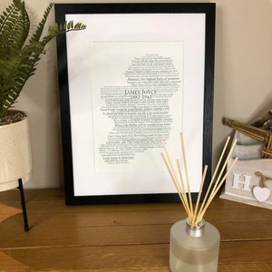 Irisches Poster James Joyce Zitate Karte von Irland irisches Themed Geschenk irische Drucke von Irland Geschenke aus Irland