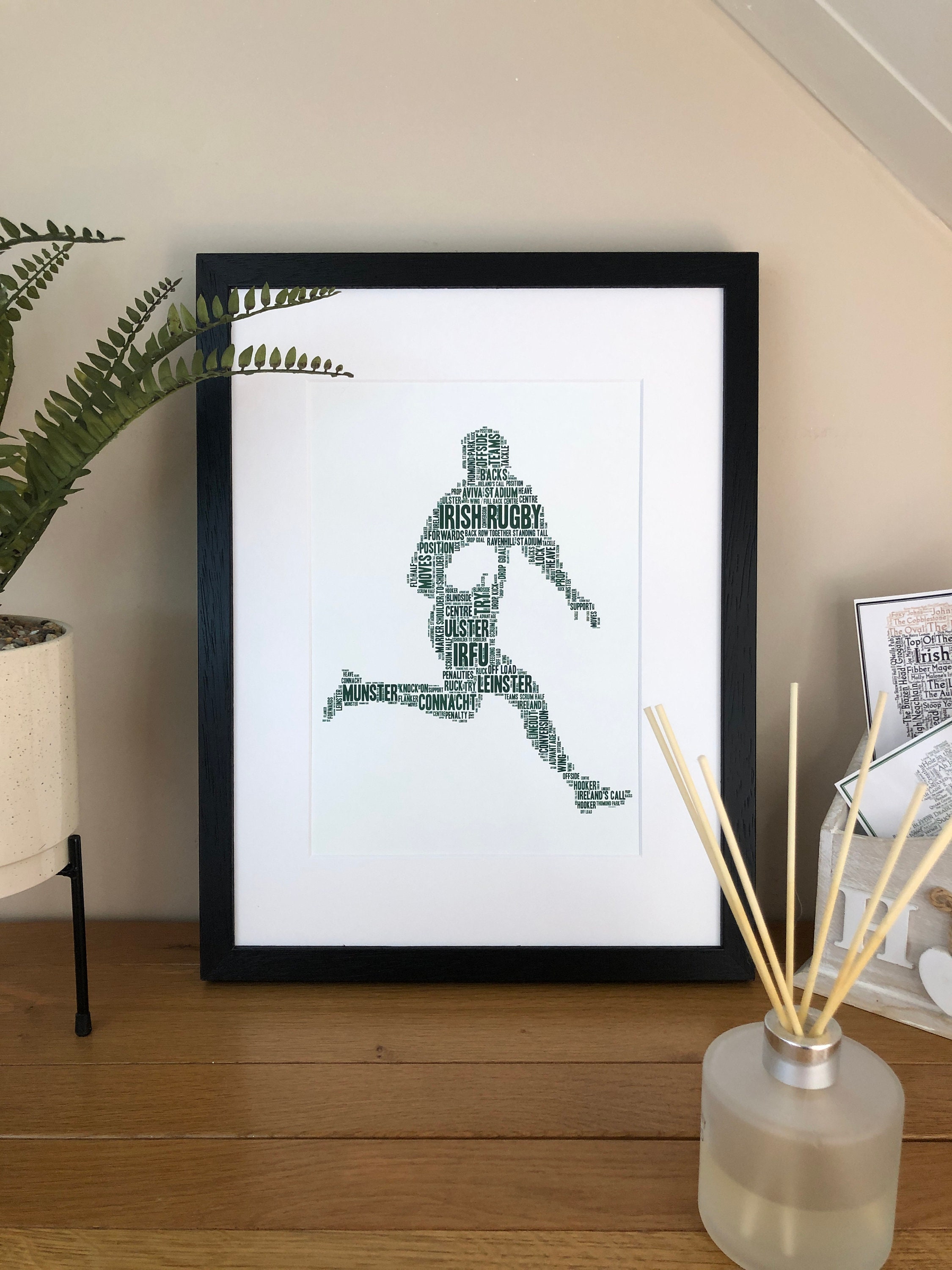 Irish Rugby (mens) Irish Themed Word Art Poster Irish Print by Ireland ...