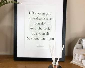 Irish Blessing  Where Ever You Go And What Ever You Do Irish Themed Word Art by Ireland With Love  Irish Poster Irish Prints
