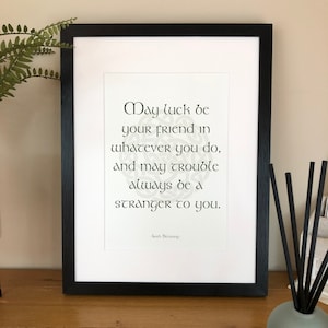 Irish Blessing May luck be your Friend  Irish Themed Blessings  Proverbs and Limericks  Prints by Ireland With Love  Irish Poster Prints