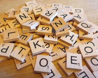 Wooden Tiles Letters for Crafts - Choose Your Tiles - High Quality Varnished Tiles