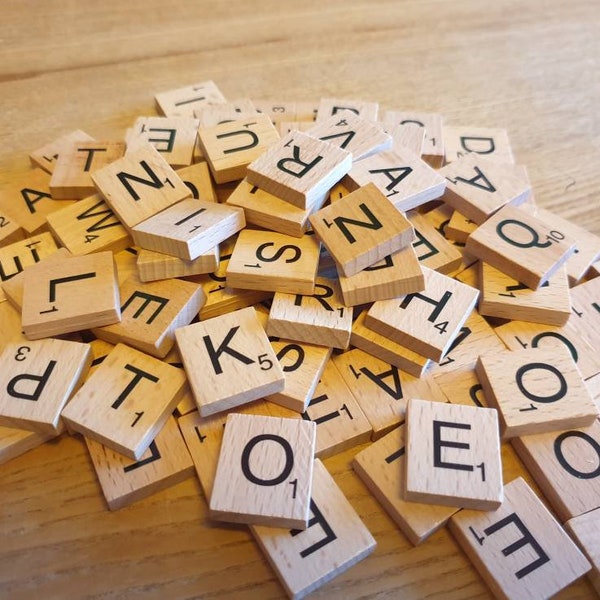 Wooden Tiles Letters for Crafts - Choose Your Tiles - High Quality Varnished Tiles