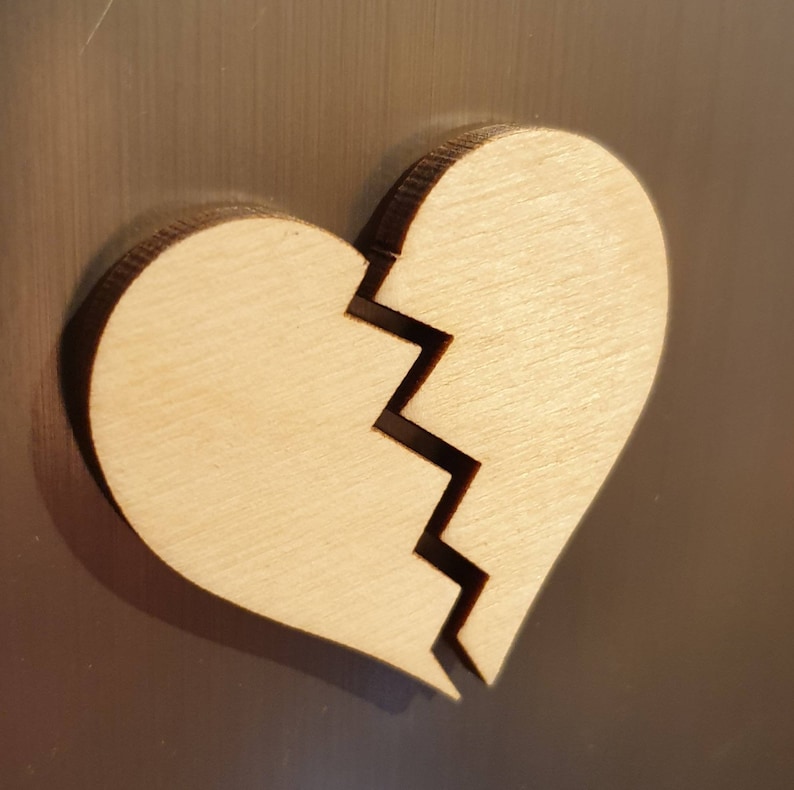 Mini Wooden Love Hearts Strong Fridge Magnets zdjęcie 7