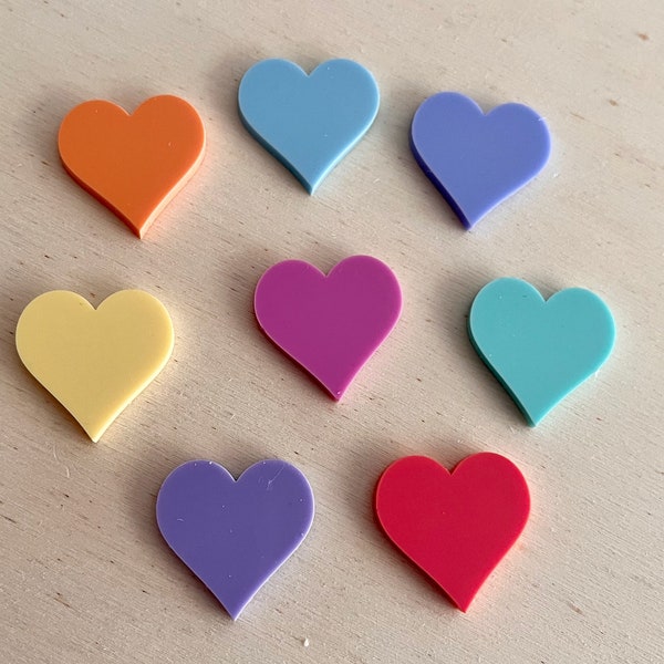 Love Hearts Fridge Magnets Pastel Colours - Strong Fridge Magnets