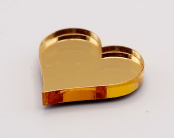 8 aimants pour réfrigérateur coeurs d'amour miroir dorés - Aimants puissants pour réfrigérateur