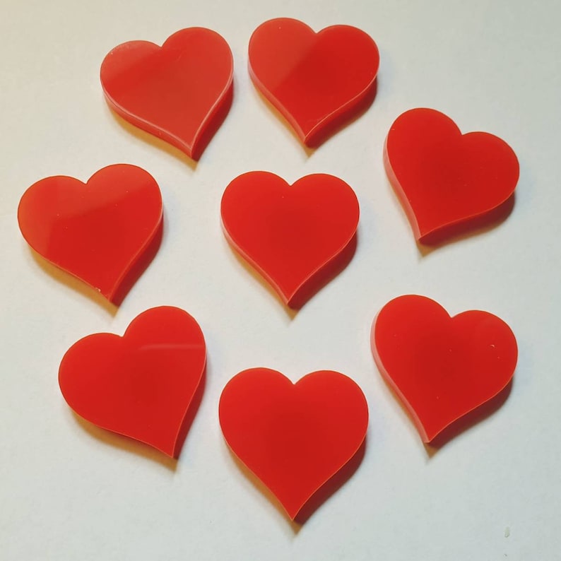 Mini Wooden Love Hearts Strong Fridge Magnets zdjęcie 9