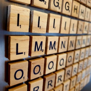 100 x Wooden letter fridge magnets strong magnets each letter holds 7 sheets of A4 image 3