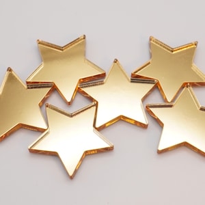 Gold Stars Mirrored Fridge Magnets