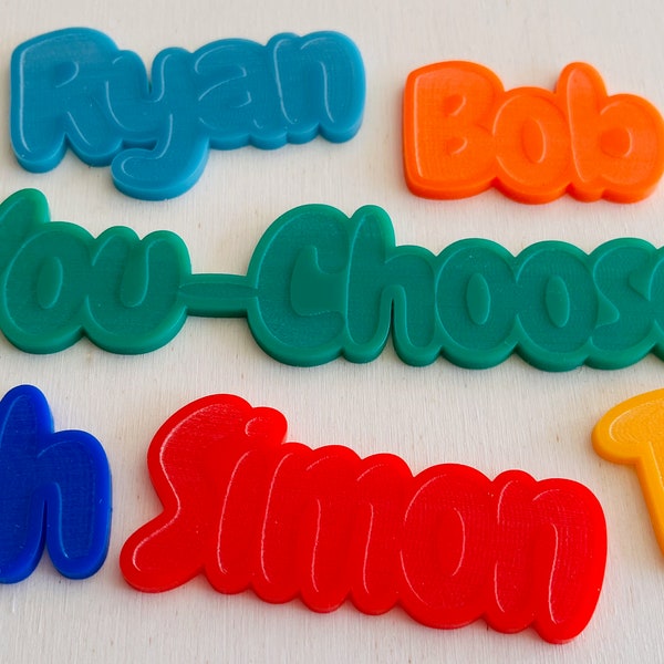 Personalised fridge magnets, laser cut acrylic, strong magnets