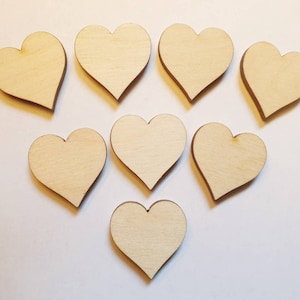 Mini Wooden Love Hearts Strong Fridge Magnets zdjęcie 8