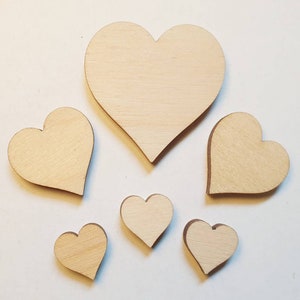 Mini Wooden Love Hearts Strong Fridge Magnets zdjęcie 4