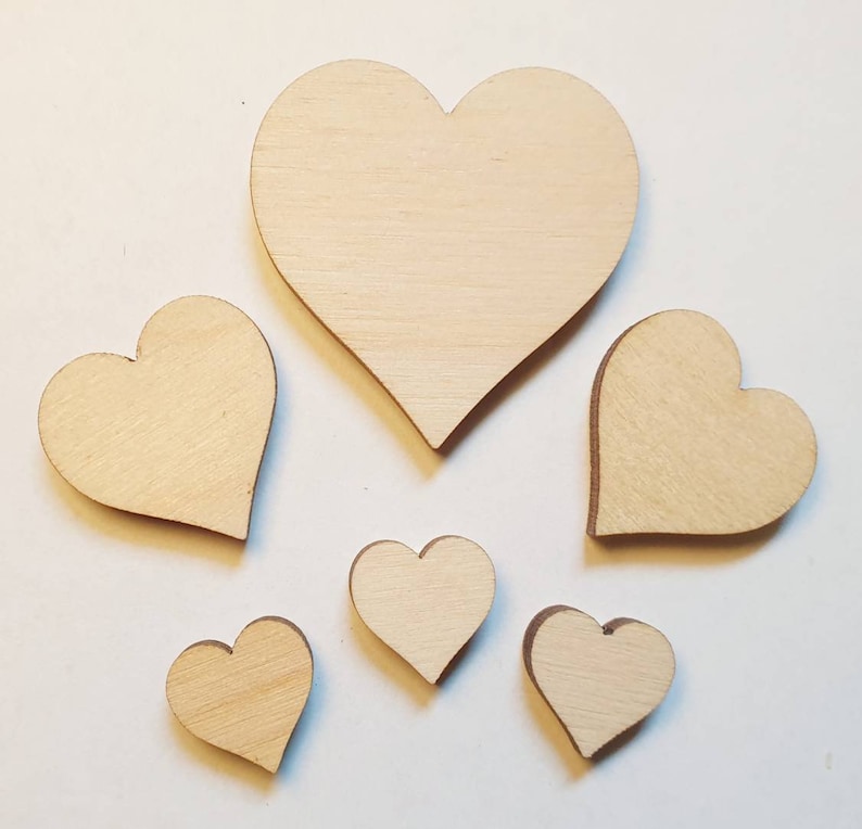 Mini Wooden Love Hearts Strong Fridge Magnets zdjęcie 4