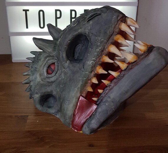 Edible Indominus Rex Dinosaur Head Cake Topper From Jurassic Etsy
