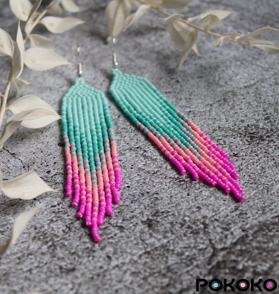 Ice Cream Cone Earrings Czech Beads on Sterling Silver Strawberry Frost Ice Cream Cone Earrings Czech Beads on Sterling Silver Strawberry Frost