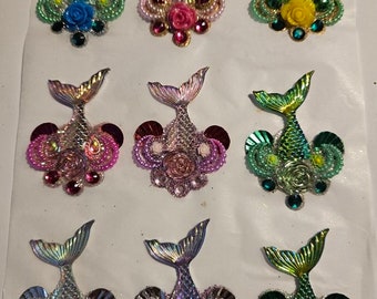 Mermaid Tales, Set of 9, Face Painting Bling