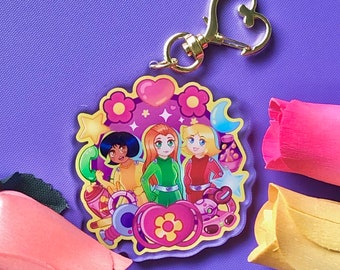 Totally Spies Sam Alex Clover Cartoon Keychain Charm A Grade