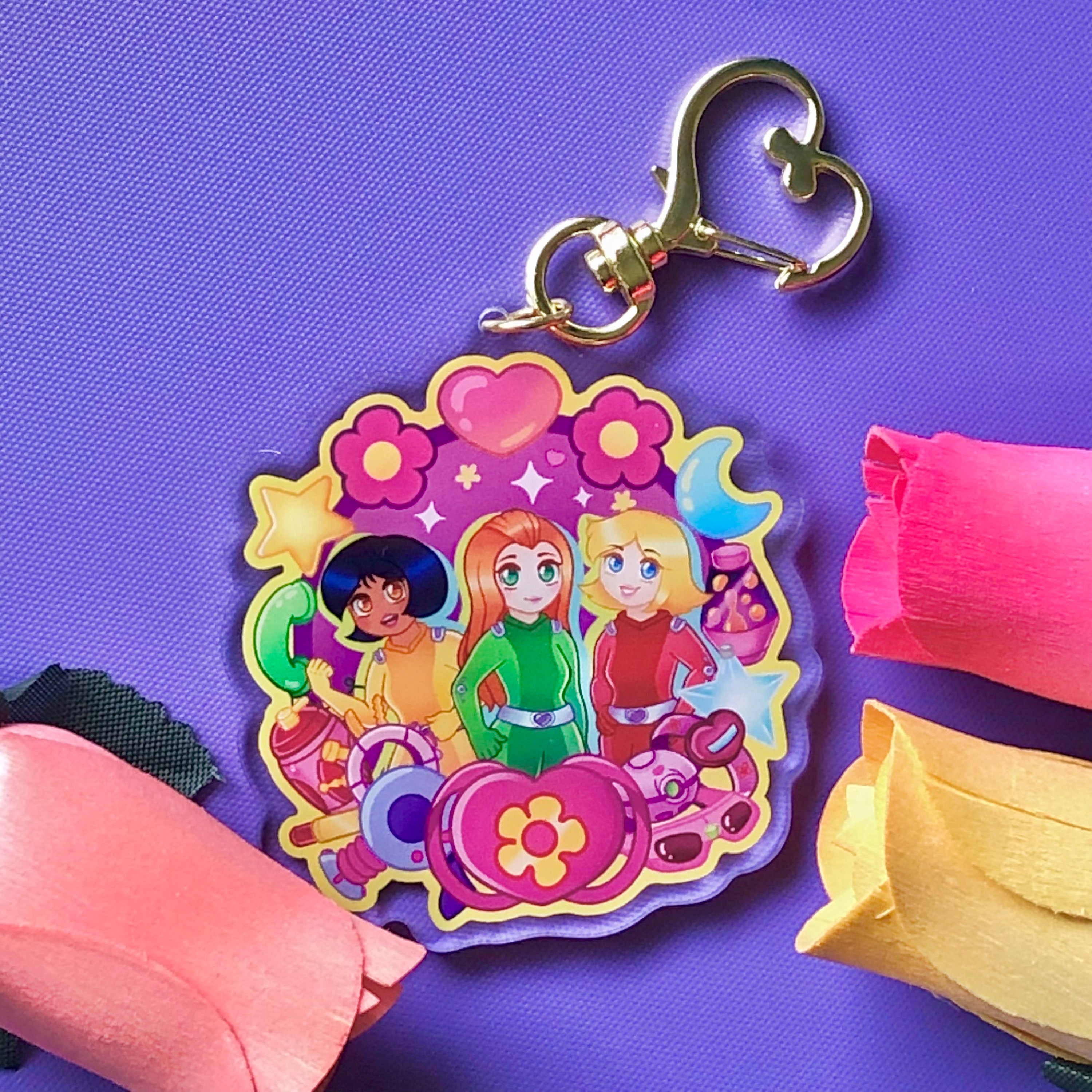 【☘️clover☘️様♡専用】 ギャレンタイン ロールステッカー&メモセット Totally Spies Sam Alex Clover Cartoon Keychain Charm B Grade - Etsy