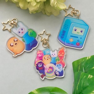 Adventure Time Finn Jake BMO Keychain Charm A Grade