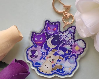 Ghost Poké Monsters Video Game Acrylic Keychain A Grade