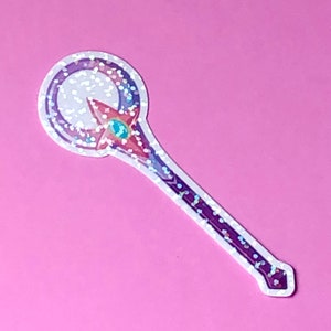 She-Ra Sword and Glimmer Staff Holographic Laminated Waterproof Vinyl Sticker Glimmer Staff