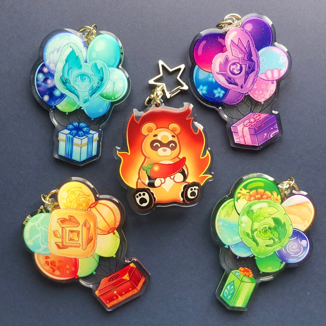 Genshin Impact Guoba Mondstadt Liyue Inazuma Sumeru Oculus Gift Balloon