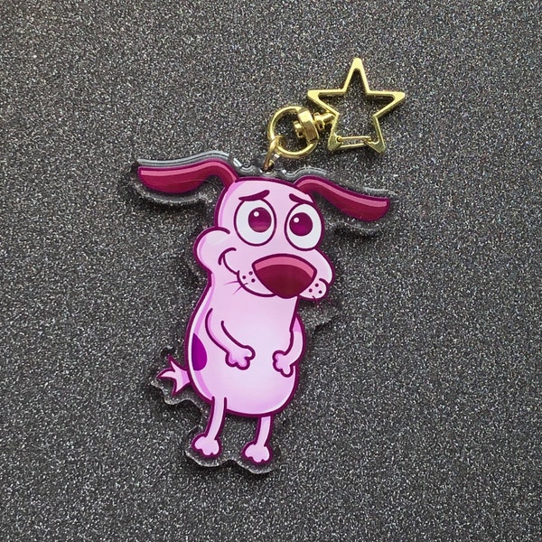 Courage the Cowardly Dog Keychain Charm A and B Grade