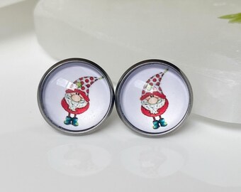 Gnome Studs, Whimsical Earrings