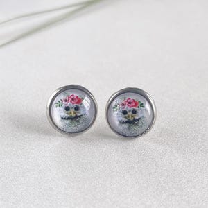 Owl Stud Earrings, Cute Owl Gifts, Small Animal Studs, Birthday Gift for Her