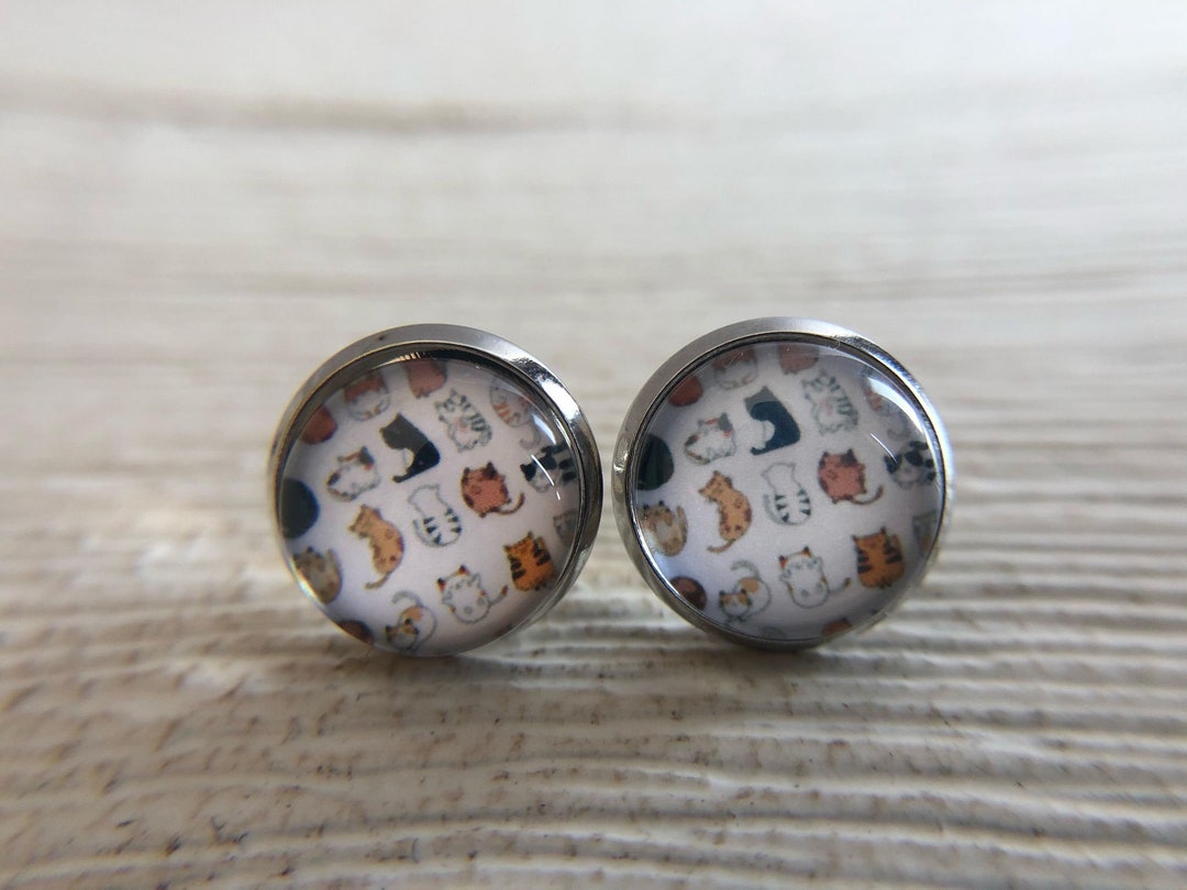 Boucles D'oreilles Lumineuses 5 Mm - Acier Inoxydable Hypoallergénique - Fabriquées En Italie - Brillent Dans Le Noir